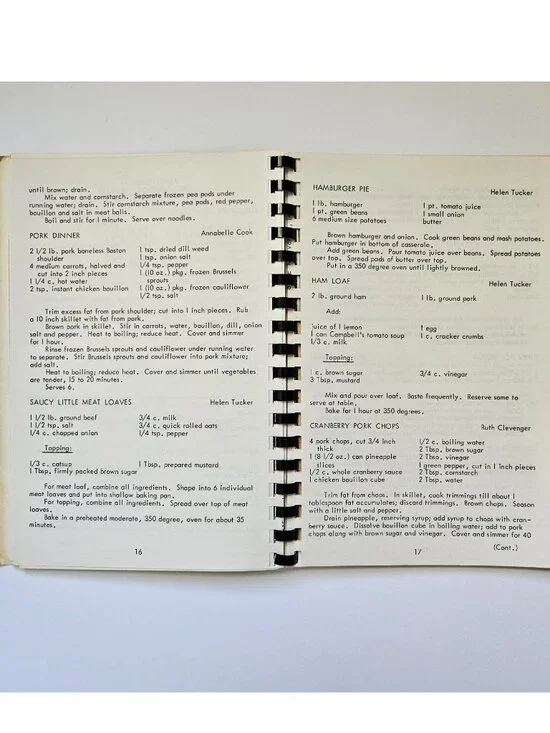 Favorite recipes vintage 1980s cookbook ABWA cottagecore grannycore spiralbound - Picture 11 of 16